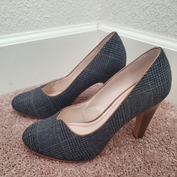 Plenty by Tracy Reese (Anthropologie) Rebecca Plaid Career Heels, Size 6.5 (37) - Picture 4 of 9